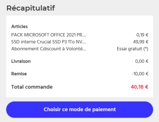 Crucial P3 1TB - SSD M.2 2280 - PCI Express 3.0 x4 - 1 TB - NVMe voor €40,18 dmv code bij Cdiscount