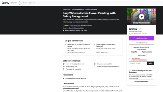 Curso Pintura fácil en acuarela flores iris de acuarela Gratis con Udemy