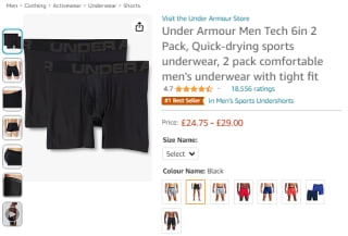 Gather an Under Armour men tech 6 in 2 pack from Amazon as low as £17.99
