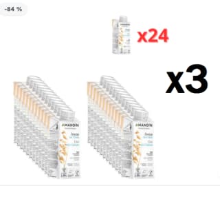3 Packs de 24 unidades de 200ml de Amandín Bebida de Avena por 11.97€