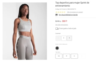 Top Deportivo para Mujer Sprint por $95 en Suburbia