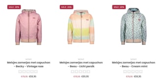 25% korting op zomerjassen bij Merkmeisjeskleding