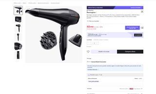 Secador Remington de Pelo Profesional Pro Air Iónico con difusor por solo 32,99€