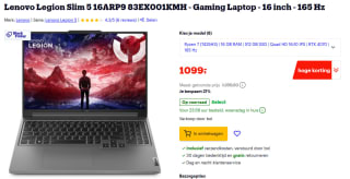 Lenovo Legion Slim 5 16ARP9 16" laptop voor €1099 bij Bol