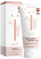 NAÏF baby & kids parfumvrije zonnebrand lotion SPF50 - 200 ml voor €17,49 bij Amazon