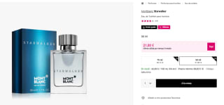 Eau de toilette hombre Montblanc Starwalker 50 ml por 21€