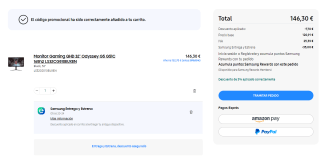 Monitor Gaming QHD 32" Odyssey G5 G51C 165hz LS32CG510EUXEN por 146,30€