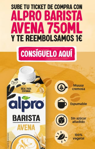 Reembolso de 1€ en bebida de Avena Alpro Barista
