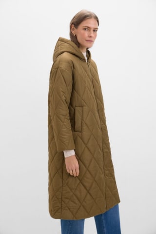 Abrigo largo acolchado con capucha para Mujer Cortefiel por 35.99€