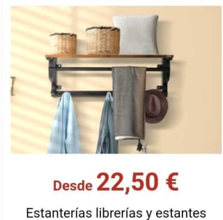 Estanterias libreias y estantes desde 22,50€