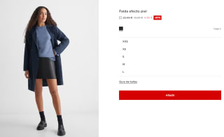 Falda efecto piel para Mujer por 4.99€