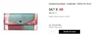 Cartera Desigual Love Kaos por 24.99€