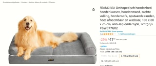 Feandrea orthopedisch hondenmand(L) voor €47,04 bij Amazon