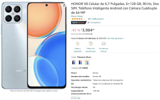 Celular Honor X8 128GB a $3,984 en Amazon