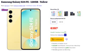 Samsung Galaxy S24 FE, 128GB opslag, Geel voor €639,50 bij Bol