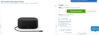 Microsoft Audio Dock (docking station) voor €112,63 bij MaxICT