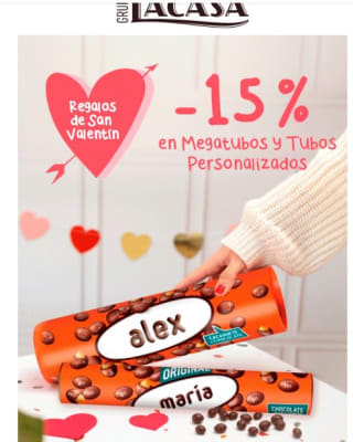 Descuento de -15% en megatubos y personalizados