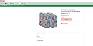 Pack 6 litros leche Alcampo por solo 3,60€