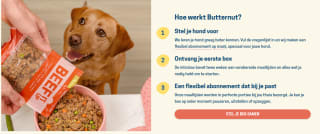 60% korting op je eerste box en 30% korting op je 2e box hondenvoer bij Butternutbox