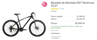 Bicicleta de Montaña R27 Northrock XC27 por $5999