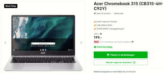 Acer Chromebook 315 (CB315-4H-C92Y) voor €199 bij Expert