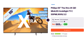 Philips Ambilight The Xtra 55PML9009 voor €669 bij ibood