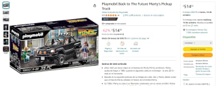 Playmobil Back to The Future Marty's Pickup Truck por $514 en Amazon
