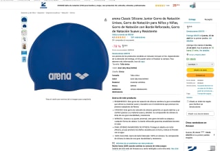 Gorro Arena natación silicona Niños por 1,99€