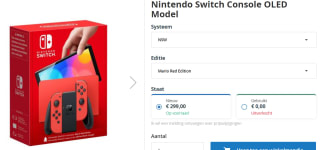Nintendo Switch (OLED model) Mario Edition Rood voor €299 bij Gameshop Twente