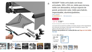 KESSER Toldo articulado con brazo articulado, 300 x 250 cm por 179,80€
