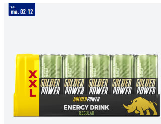 GOLDEN POWER 24-pack energydrink voor €10,99 bij de Aldi
