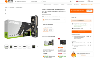 Tarjeta Gráfica ZOTAC GAMING GeForce RTX 5070 SOLID 12GB GDDR7 Reflex 2 RTX AI DLSS4 por solo 675,43€