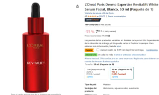 L'Oreal Paris Dermo Expertise Revitalift White Serum Facial, Blanco, 30 ml por 5,56€