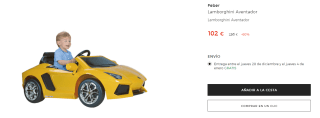 Lamborghini Aventador coche niñ@s por 102€
