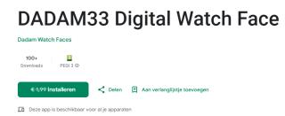 DADAM33 Digital Watch Face voor Android gratis