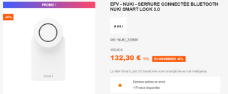 Nuki Smart Lock - Wit voor €132,30 bij Domadoo