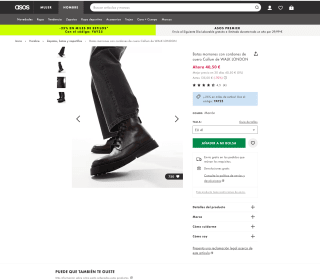 Botas marrones con cordones de cuero Callum WALK LONDON por solo 30,37€