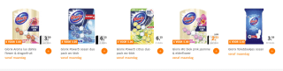 Alle Glorix (toiletblokken) ook de duo-pakken, 4 voor € bij de AH