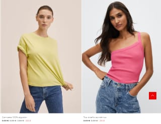 Recopilación de camisetas y Top de mujer desde 1,99€