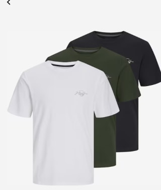 JACK & JONES Shirt 'JJFerris' in Donkergroen, Zwart, Wit voor €14,99 bij Zalando