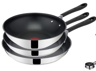 Jamie Oliver 3-delige pannenset 24cm koekenpan, 28cm koekenpan en 28cm wokpan voor €59,99