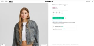 Cazadora denim cropped para mujer por 9,99€