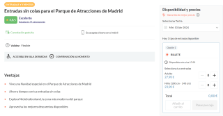 Entradas sin colas para el Parque de Atracciones de Madrid desde 23,90€