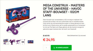 MEGA Masters of the Universe Staf der Verwoesting voor €24,95 bij Dagknaller