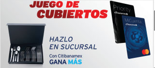 Juego de cubiertos gratis abriendo tu cuenta de Citibanamex
