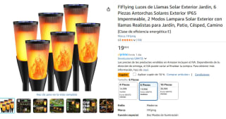 FIFlying Luces de Llamas Solar Exterior Jardin, 6 Piezas por 17,99€