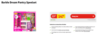 Barbie bijkeuken speelset voor €14,99 bij Kruidvat