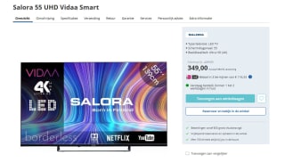 Salora 55 UHD Vidaa Smart tv voor €349 bij Electroworld