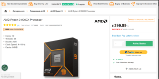 AMD Ryzen 9 9900X Processor – Available for £399.99