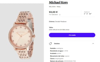 Reloj para Mujer Michael Kors MELISSA por 93€